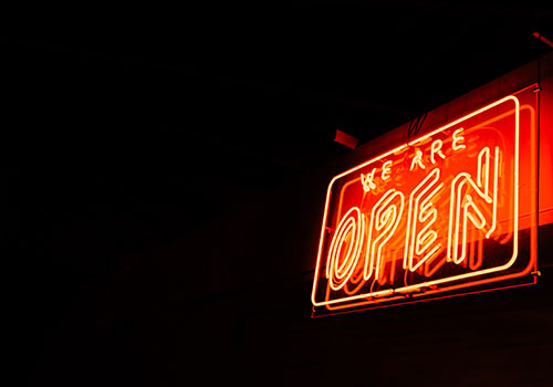 Open sign